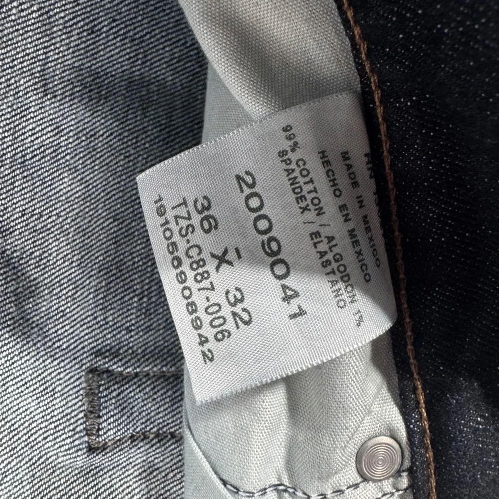 Lee Mens Regular Fit Straight Leg Jeans Dark Wash Comfort Stretch 36x32 TZS-C887